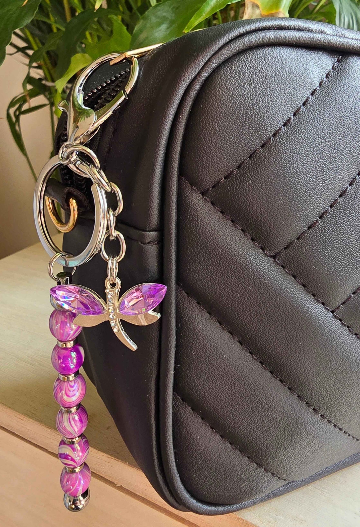 Beaded Vertical Bag Charm / Keyring / Zipper Pull Charm - Various Designs Available