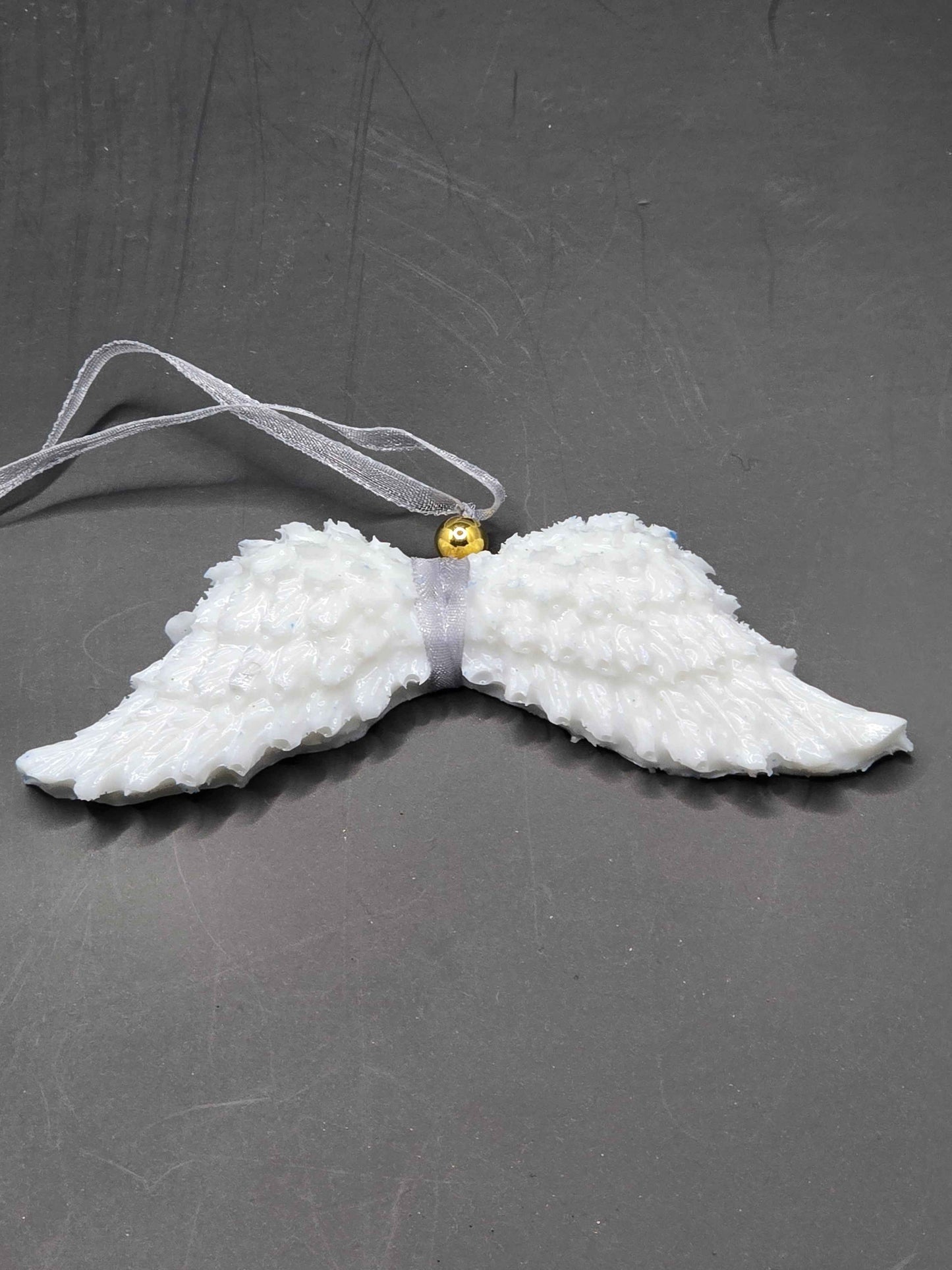 White Resin Angel Wings (Mum / Dad / Personalised) - Hanging Decoration