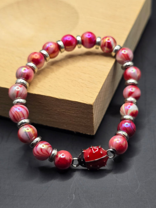 Ladybird elastic bracelet - Kids / adults ladybird theme bracelet