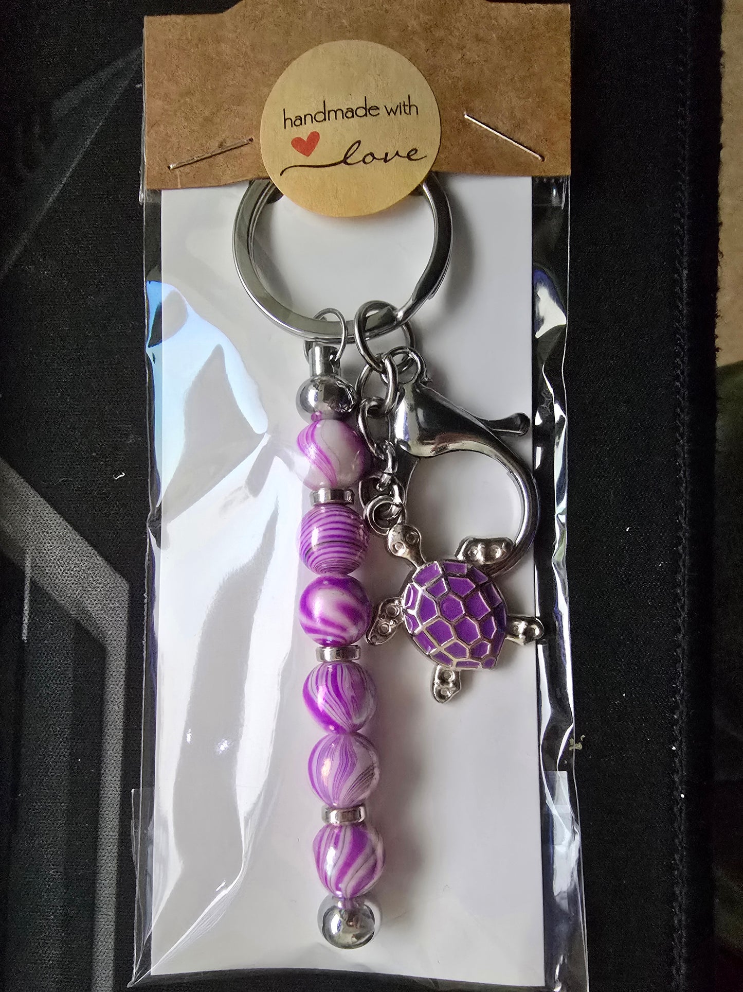 Beaded Vertical Bag Charm / Keyring / Zipper Pull Charm - Various Designs Available
