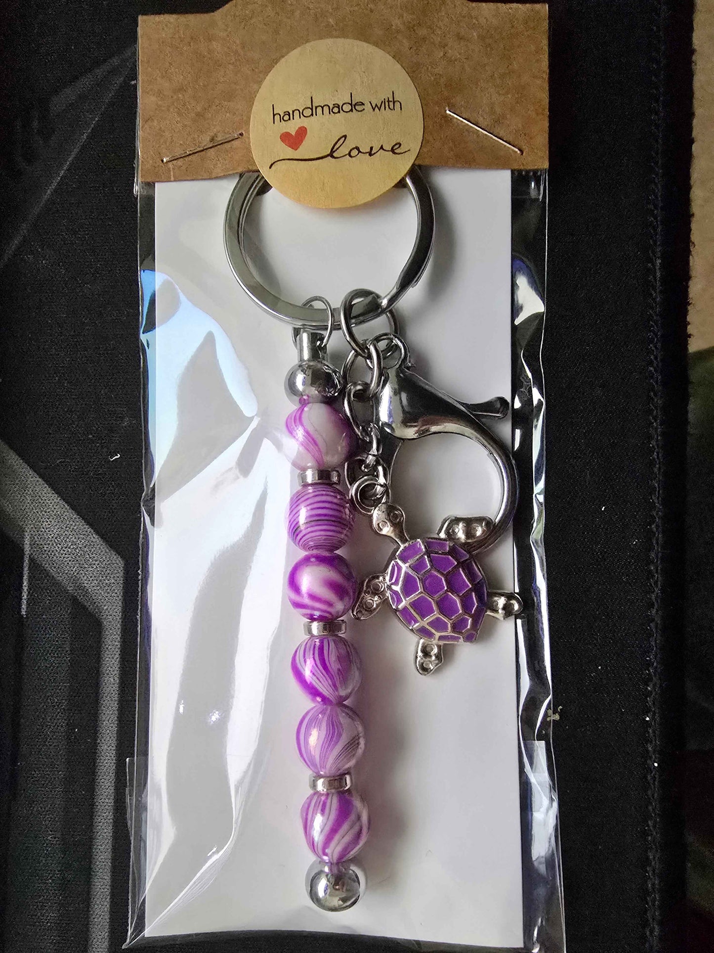 Beaded Vertical Bag Charm / Keyring / Zipper Pull Charm - Various Designs Available