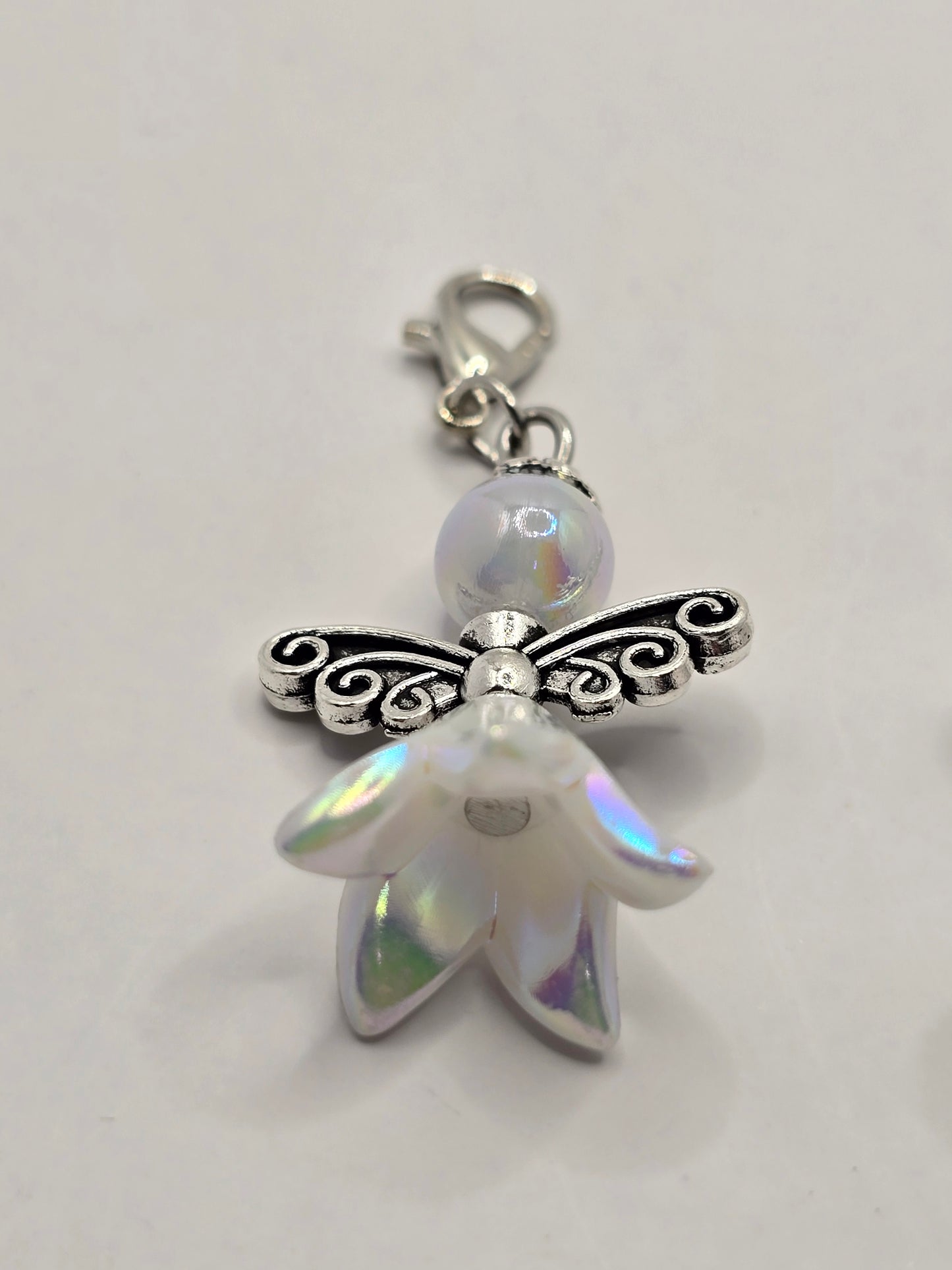 4 pack Angel zipper charms - Bellflower shaped angel charms
