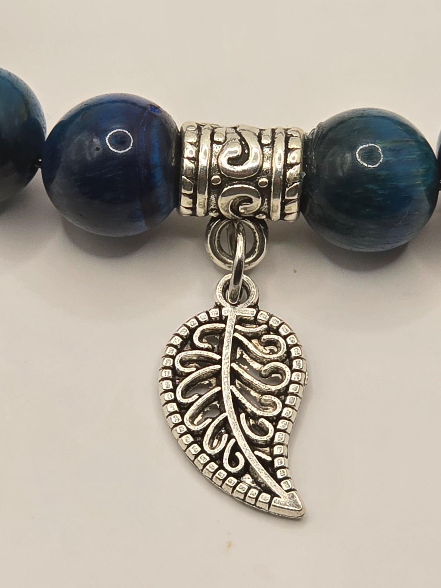 silver leaf charm