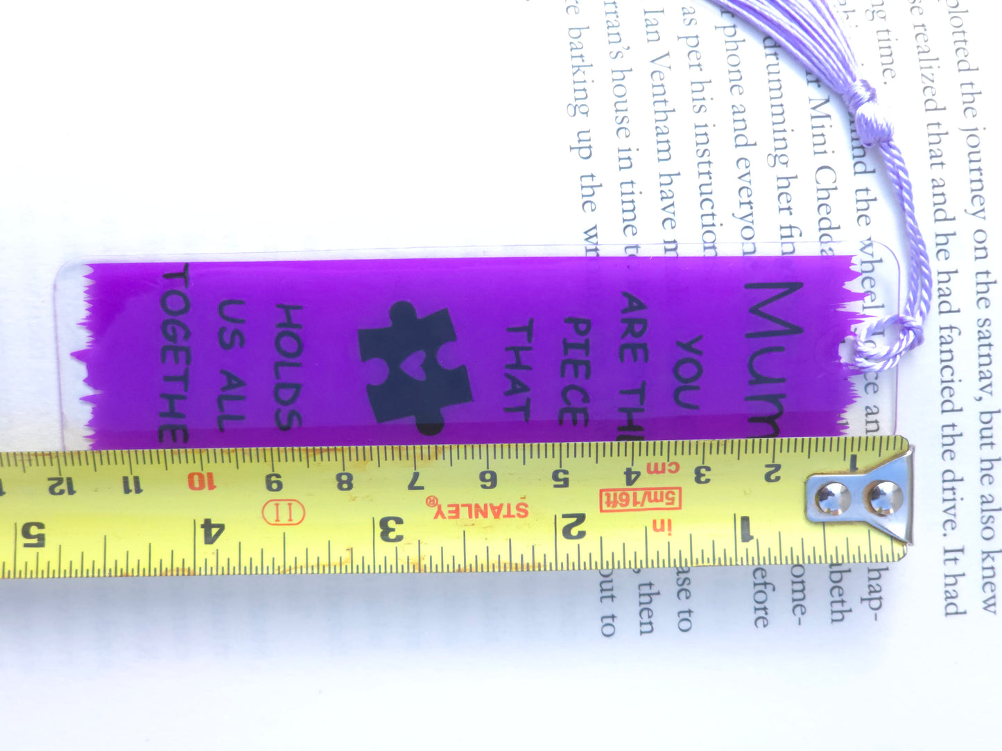 Mothers day bookmark - Acrylic bookmark with permanent vinyl design