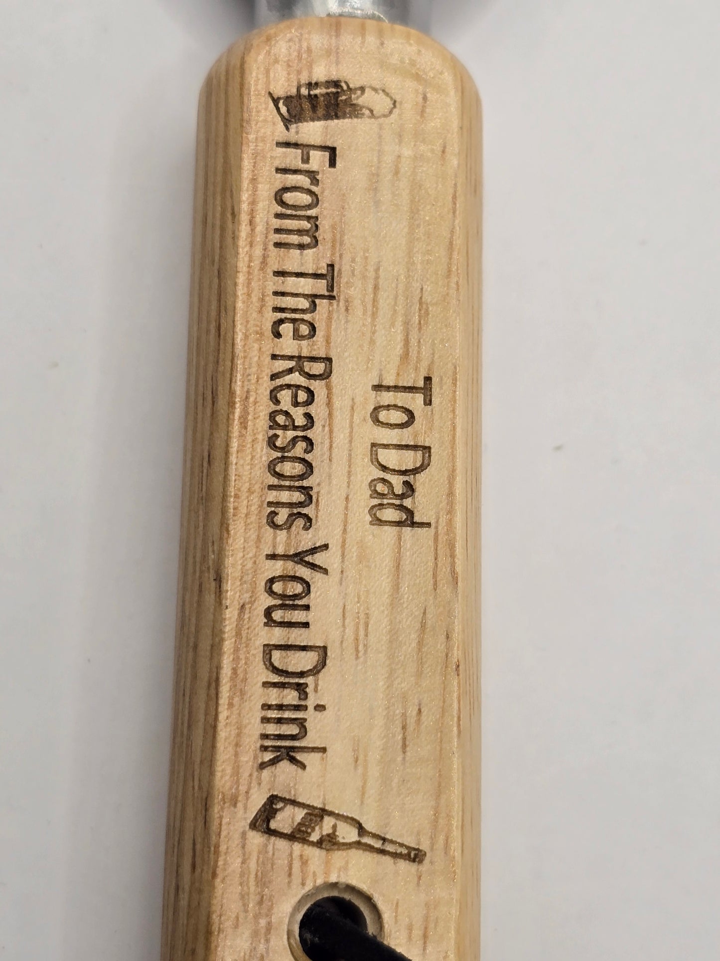 Personalised Bottle Opener and Wooden Coaster Set