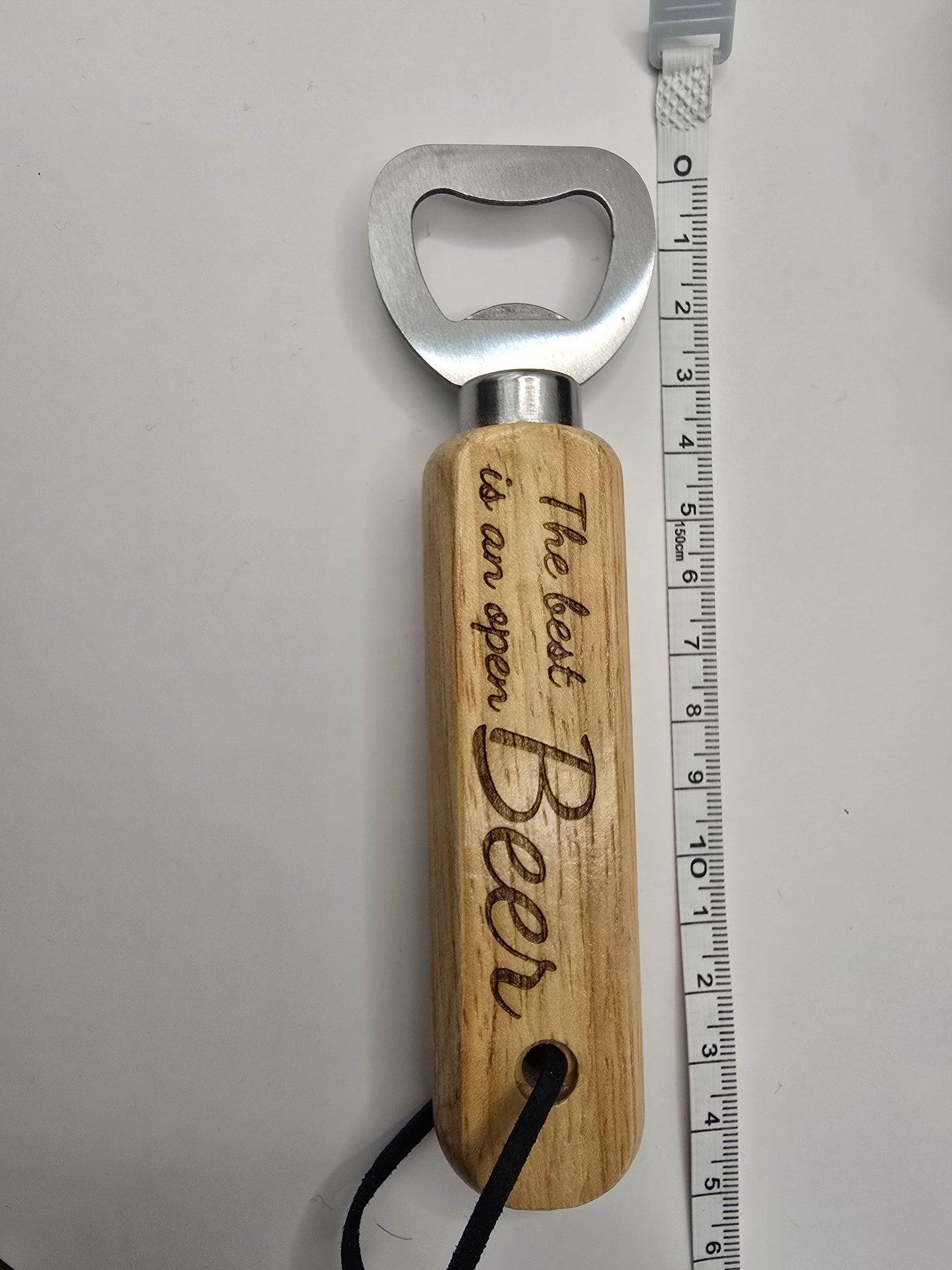 Personalised Bottle Opener and Wooden Coaster Set