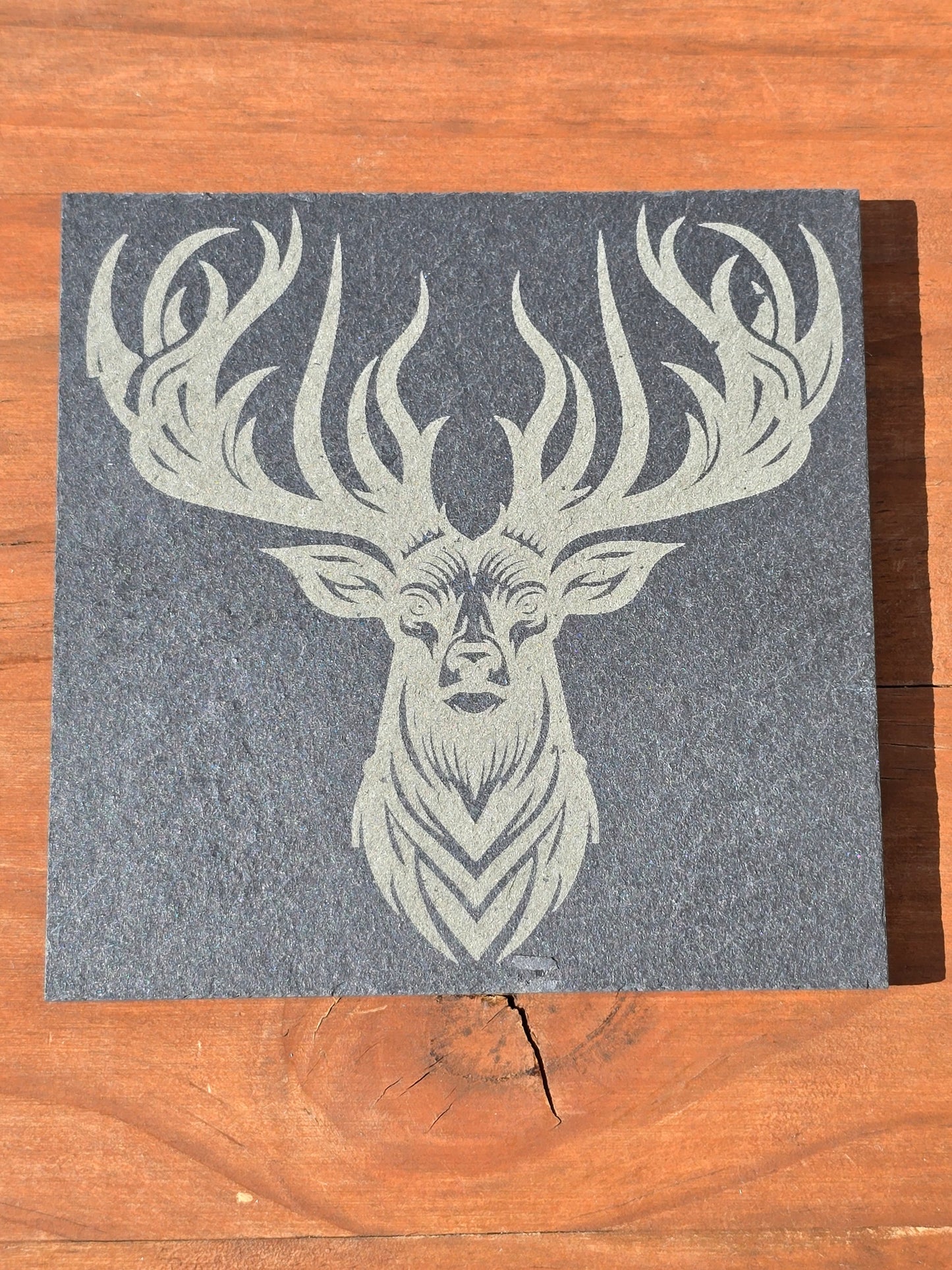 Various Animal design slate coasters - Stag, Dragon, Bee, Cow, Lion, Giraffe, Elephant