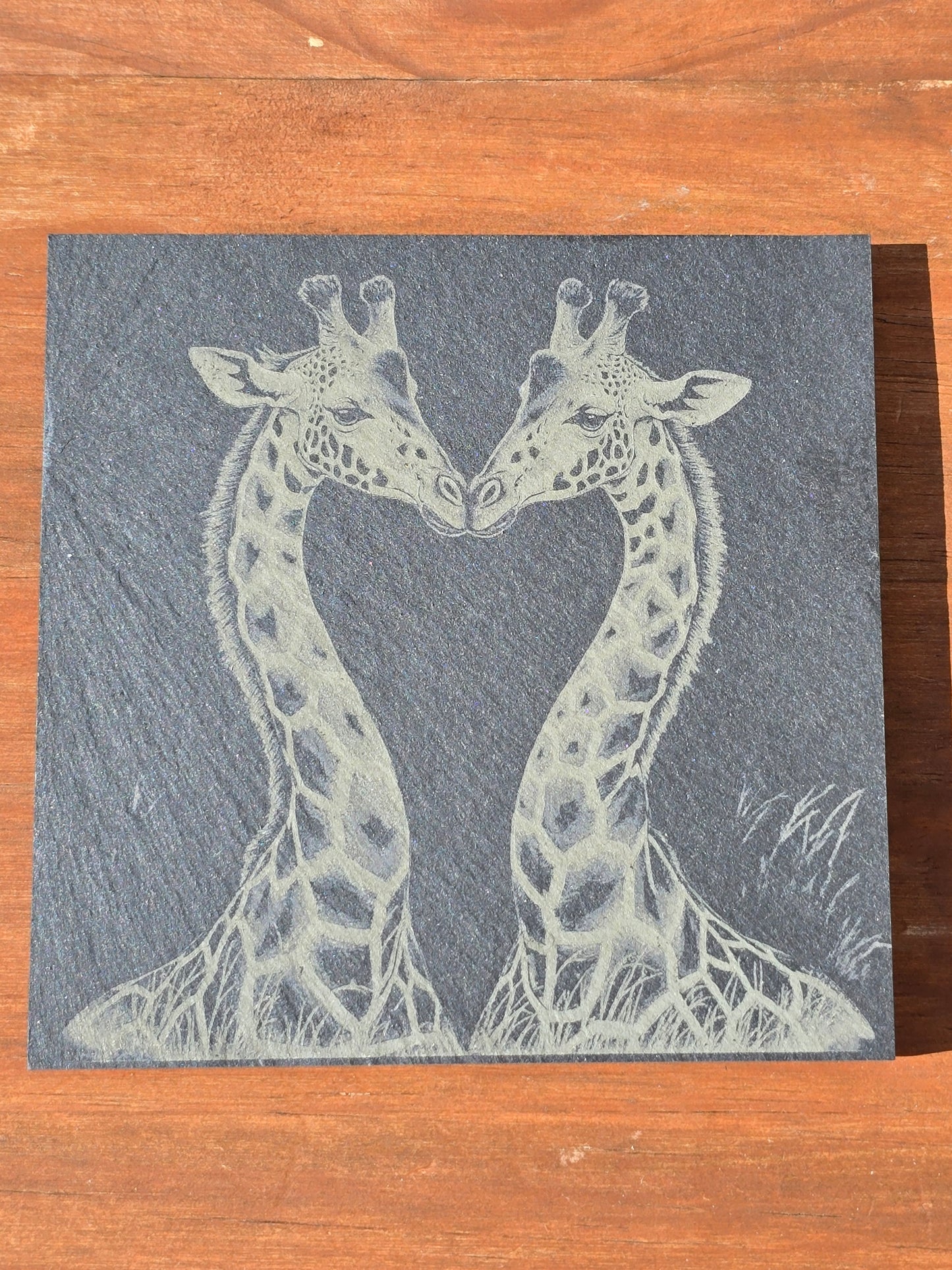 Various Animal design slate coasters - Stag, Dragon, Bee, Cow, Lion, Giraffe, Elephant