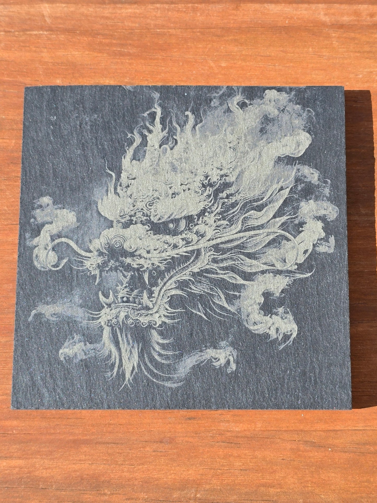 Various Animal design slate coasters - Stag, Dragon, Bee, Cow, Lion, Giraffe, Elephant