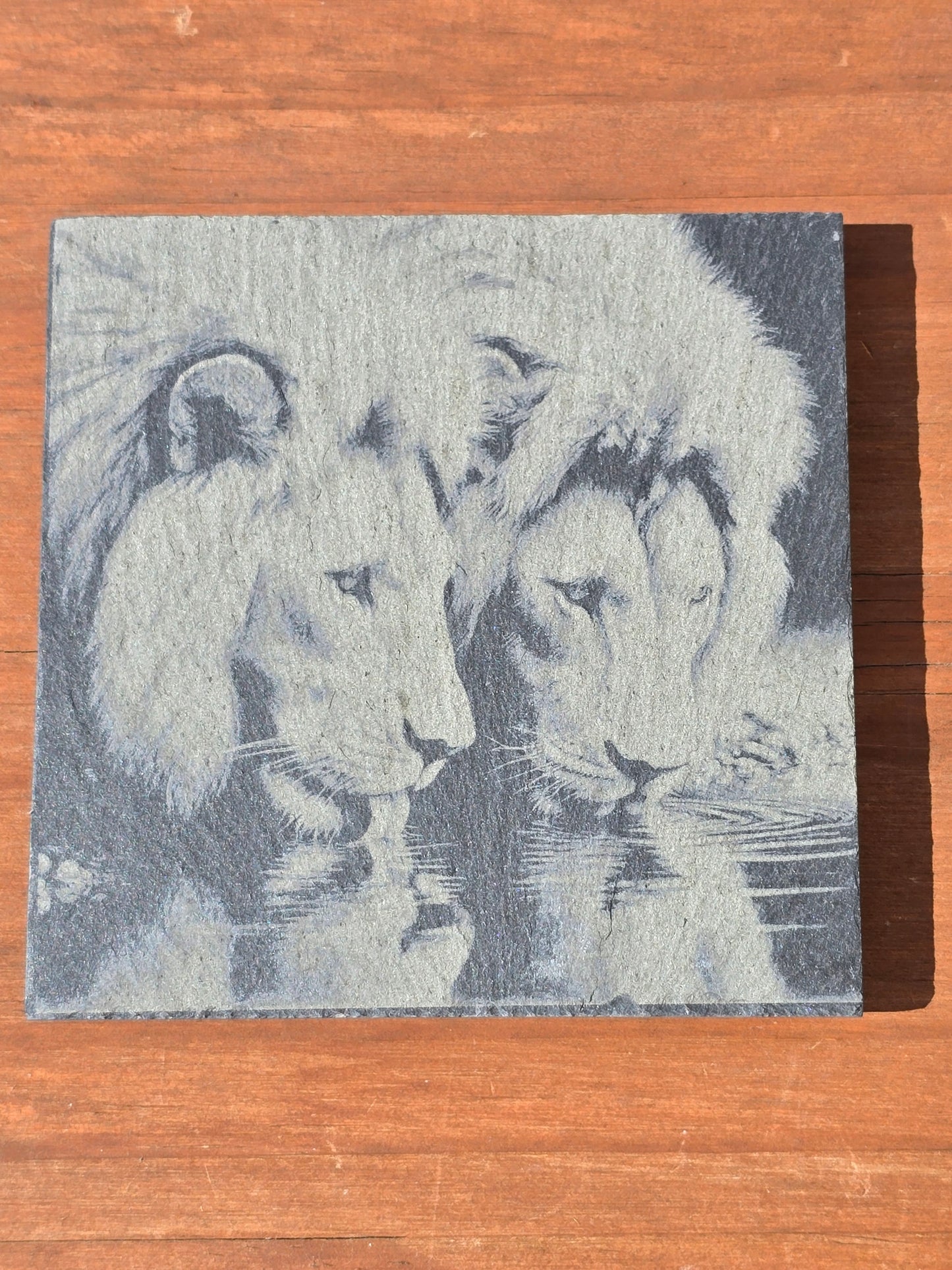 Various Animal design slate coasters - Stag, Dragon, Bee, Cow, Lion, Giraffe, Elephant