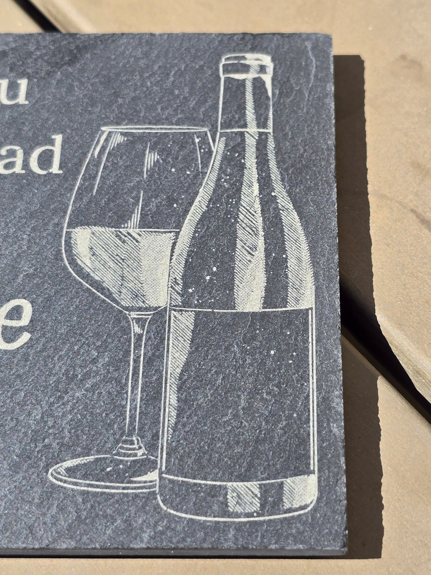 Personalised slate coaster - Personalised drinks mat gift for wine lovers