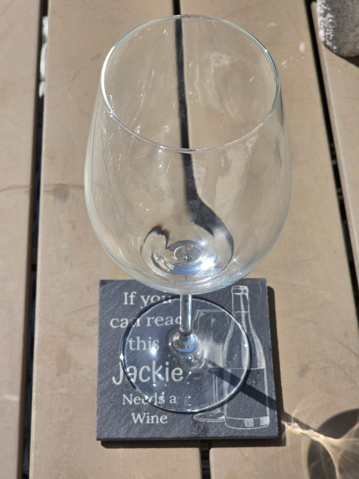 Personalised slate coaster - Personalised drinks mat gift for wine lovers
