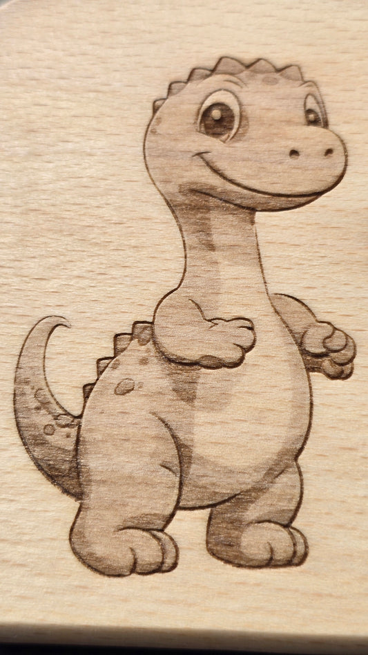 Personalised Kids Dinosaur Breakfast Board - Your Name Engraved