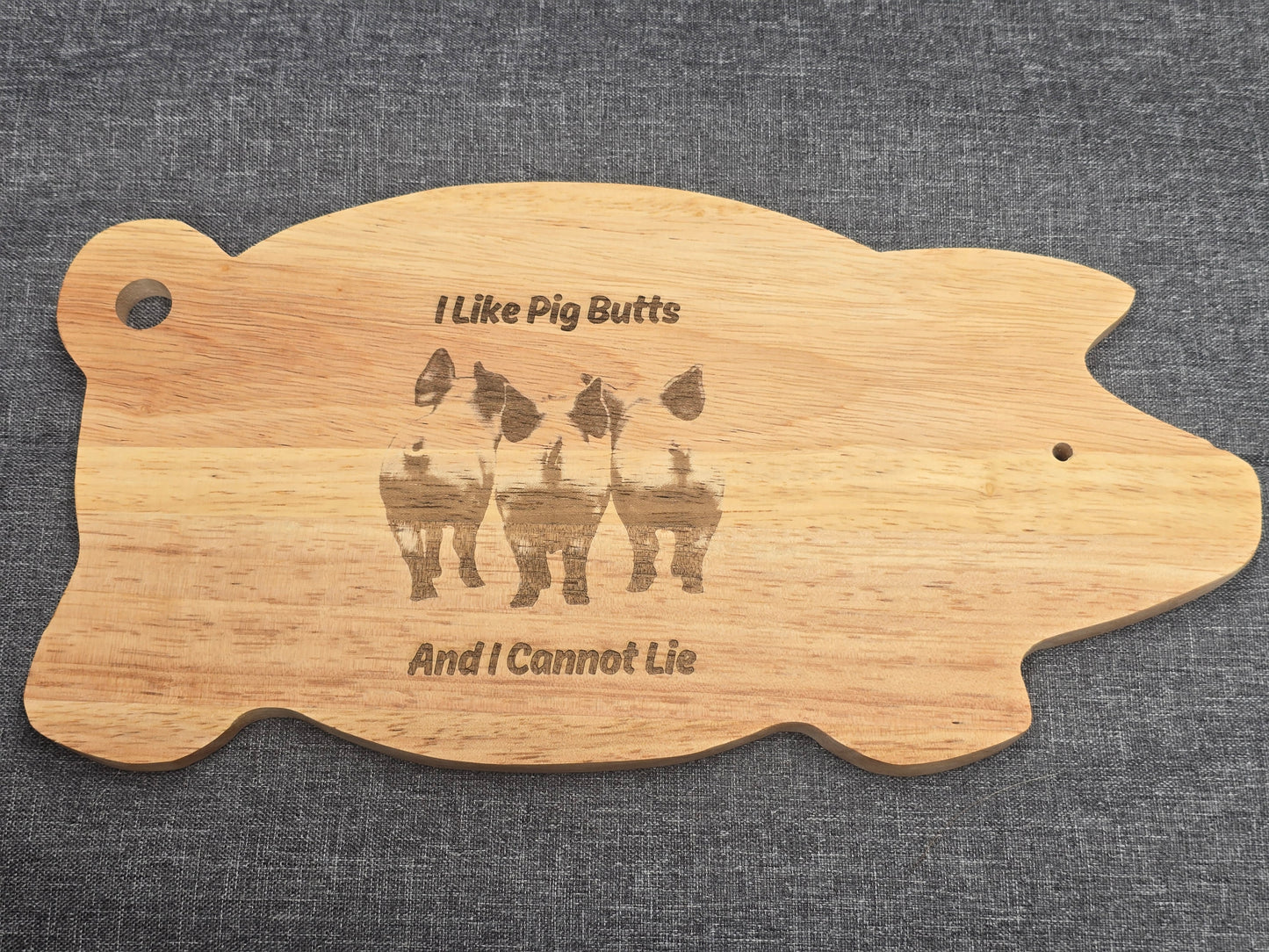 Piggy Chopping board - Funny engraved pig shaped chopping / BBQ serving board
