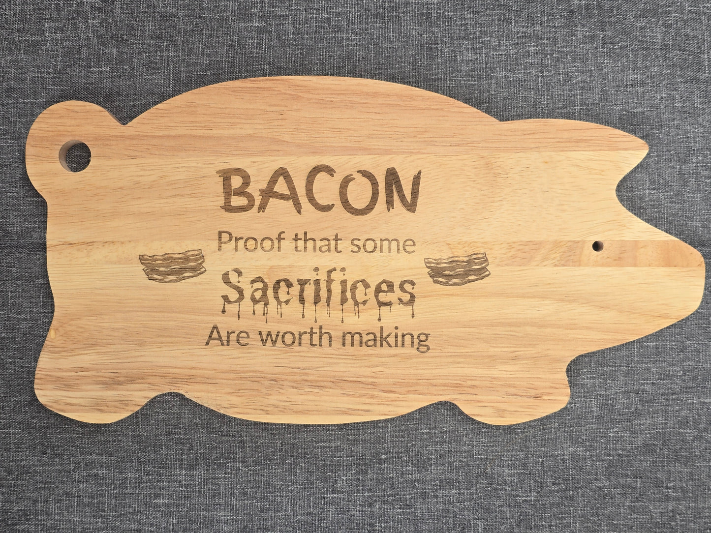 Piggy Chopping board - Funny engraved pig shaped chopping / BBQ serving board