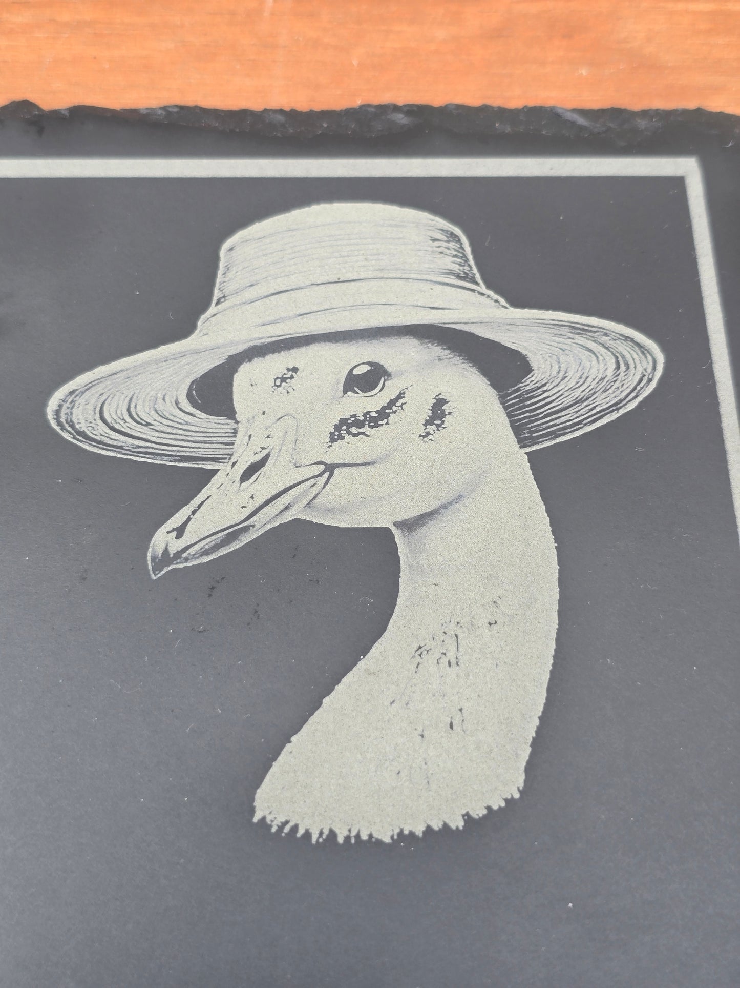 Personalised "Mr & Mrs" Duck Slate Serving Platter - Cheese / Charcuterie Board