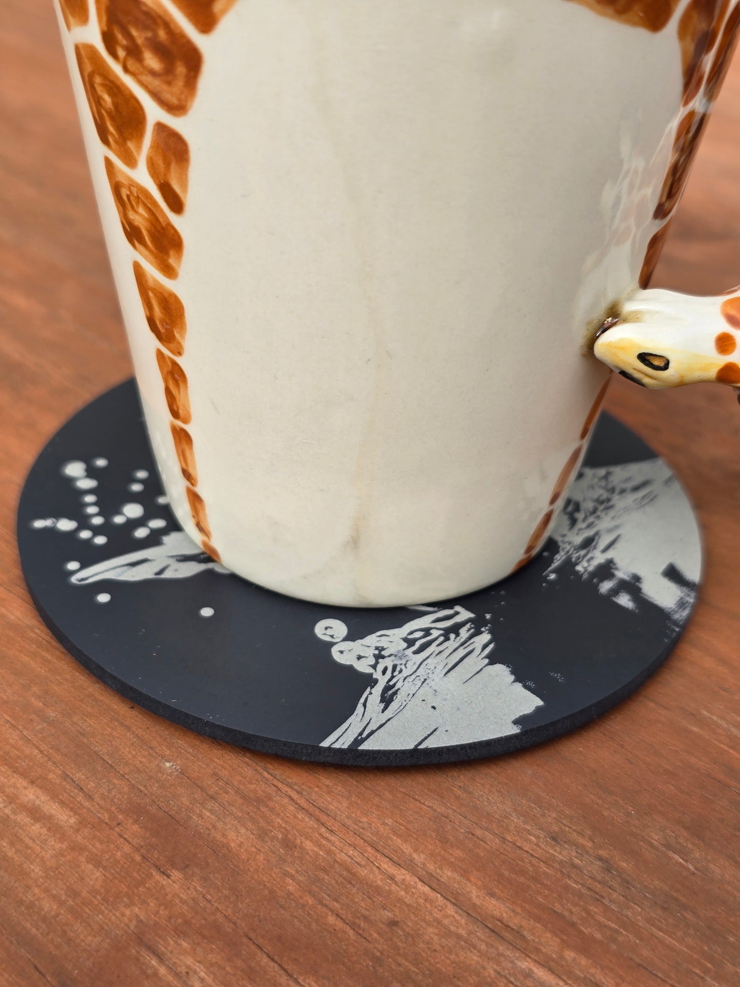 Duckling Round Slate Coaster - Cute Duck Themed Drinks Mat