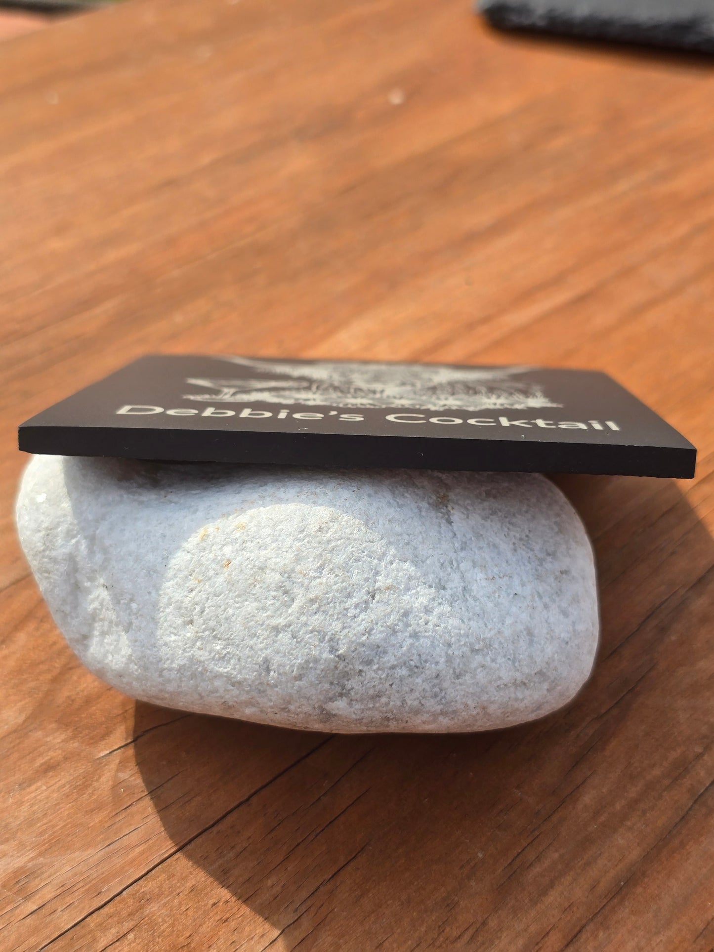 Personalised Highland Cow Slate Coaster - "Your Name's Cocktail" Text