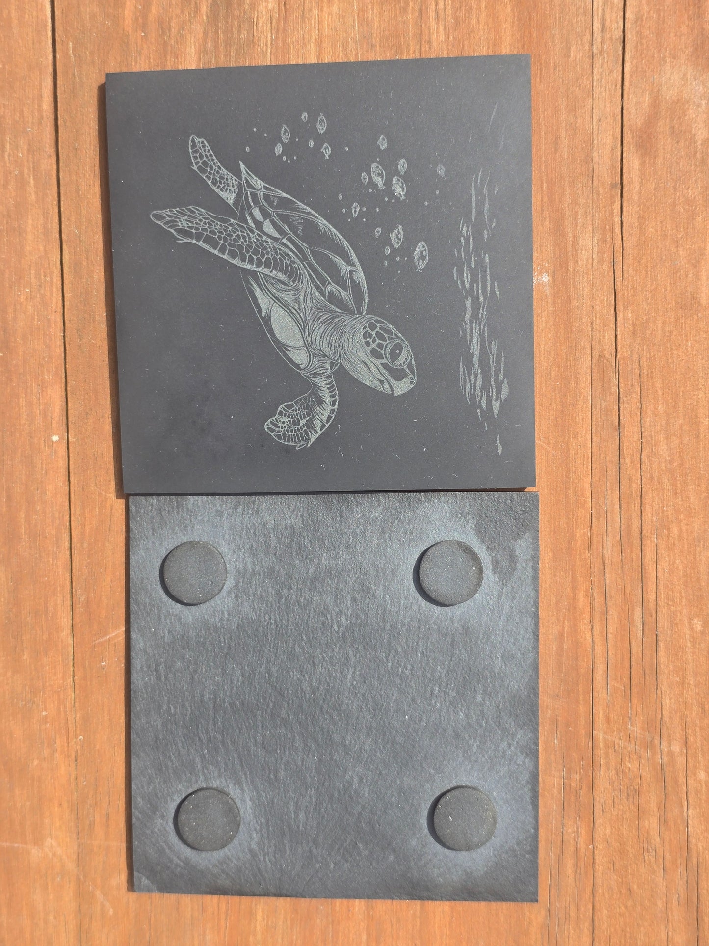 Sea Turtle Slate Coasters - 4 pack contemporary drinks coasters