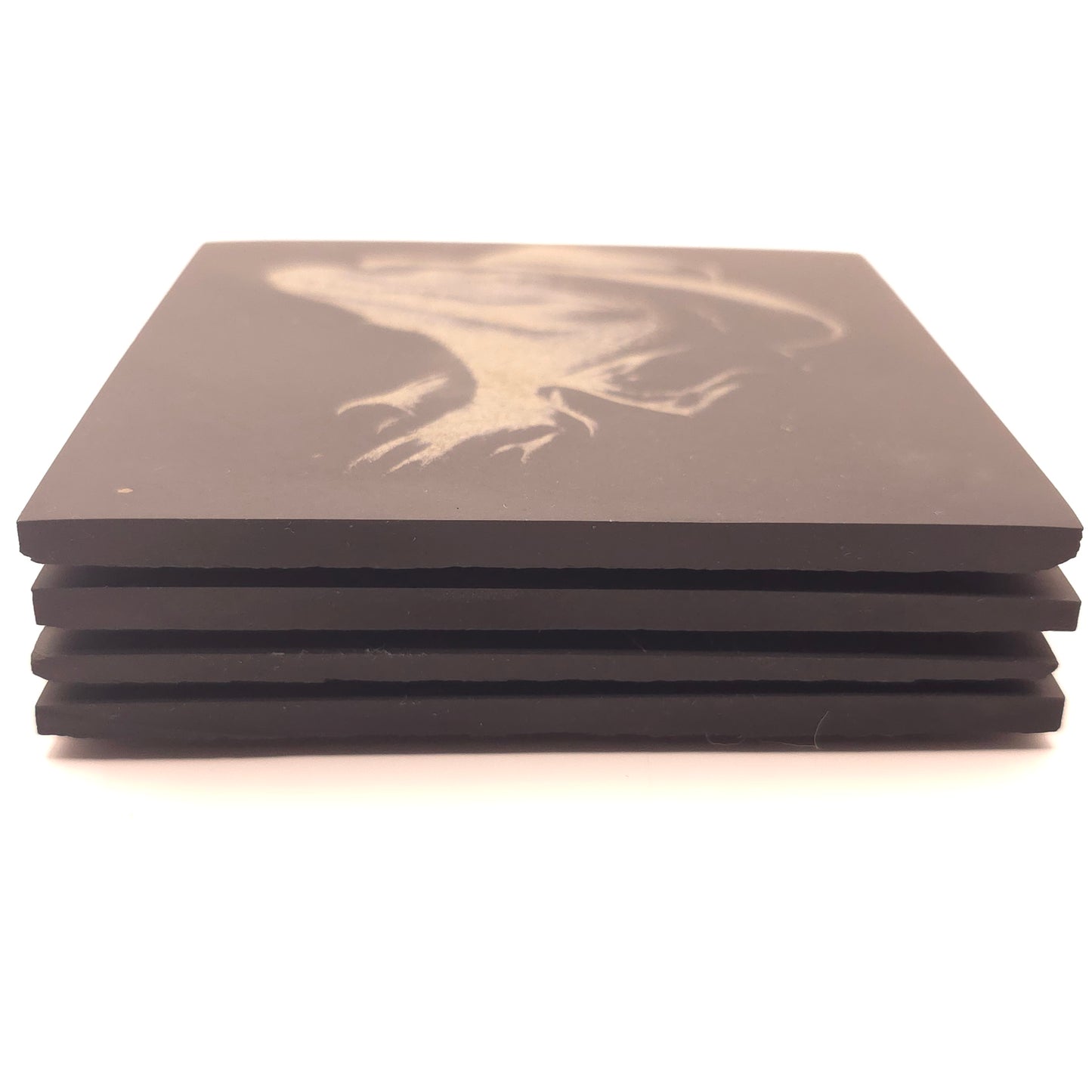 Animals in Hats - 4 pack slate coaster set of cute critters in fedora hats