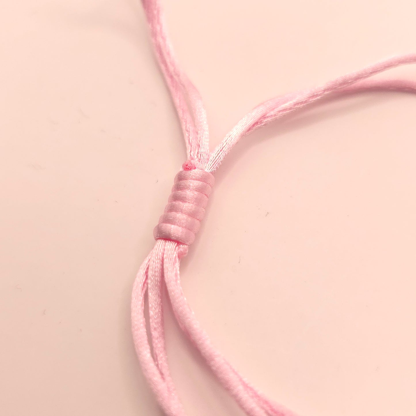 Slide Knot String Bracelet With Charm