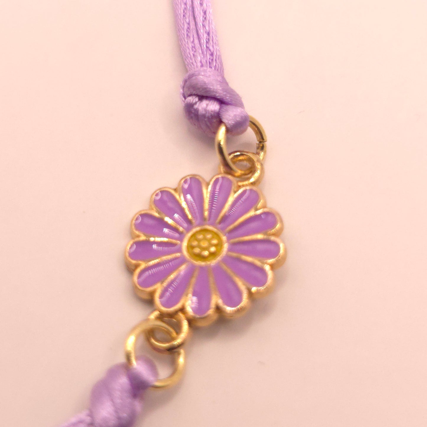 Slide Knot String Bracelet With Charm