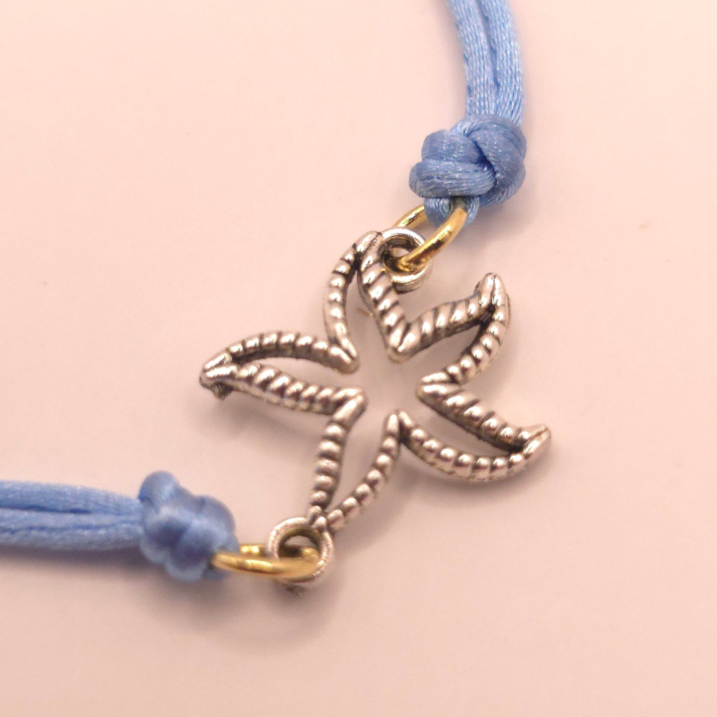Slide Knot String Bracelet With Charm