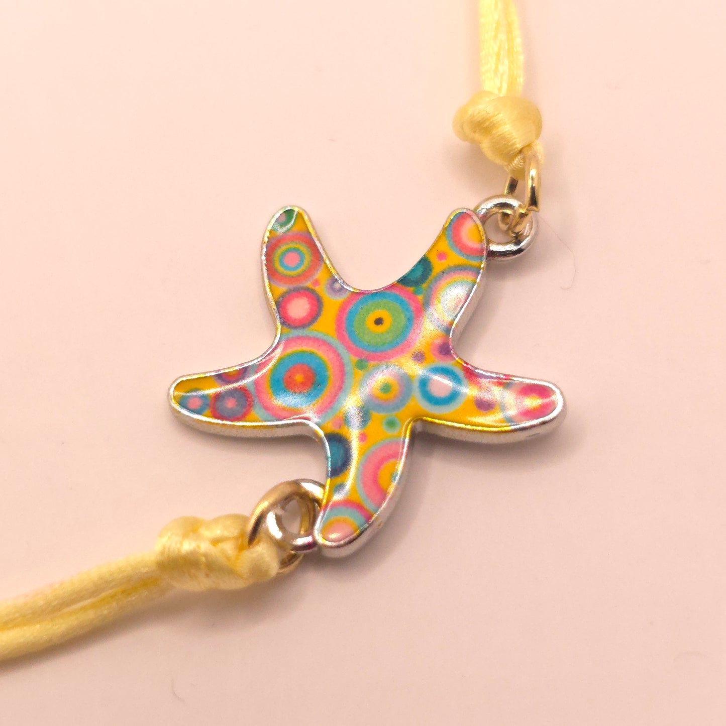Slide Knot String Bracelet With Charm