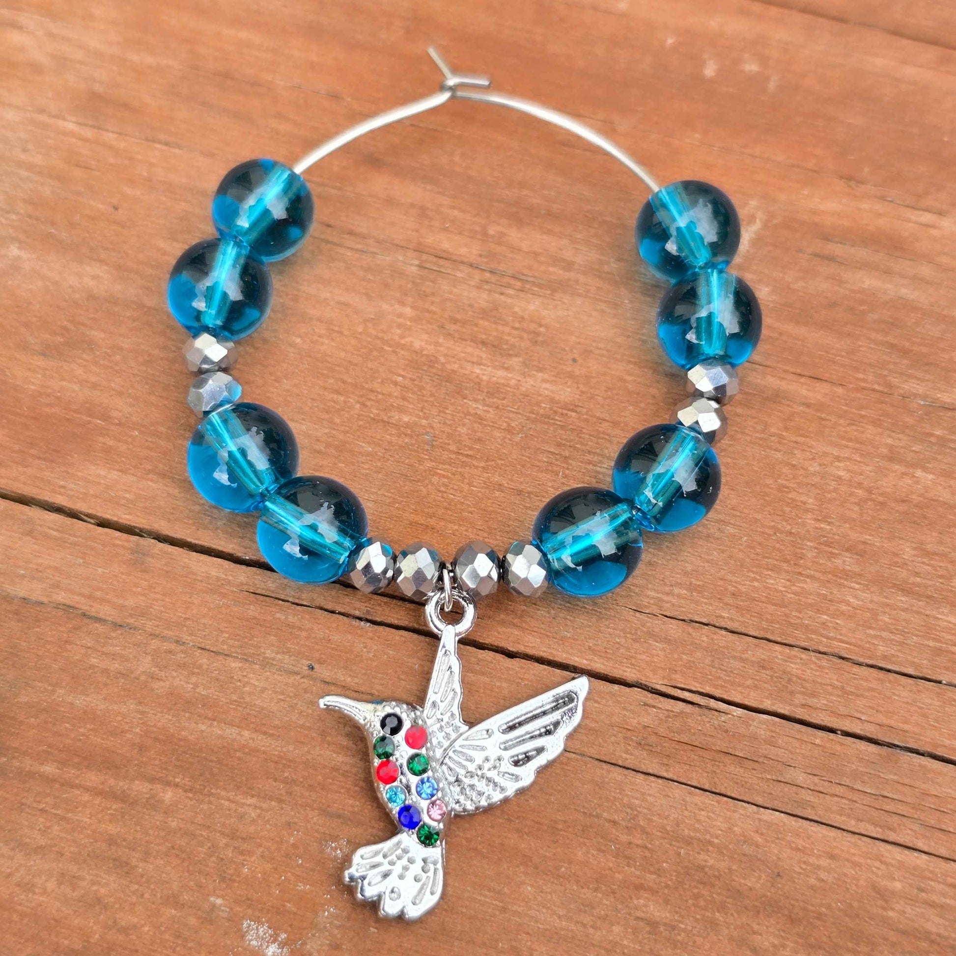 Hummingbird Wine Glass Charms - Pack of 4 drinks markers