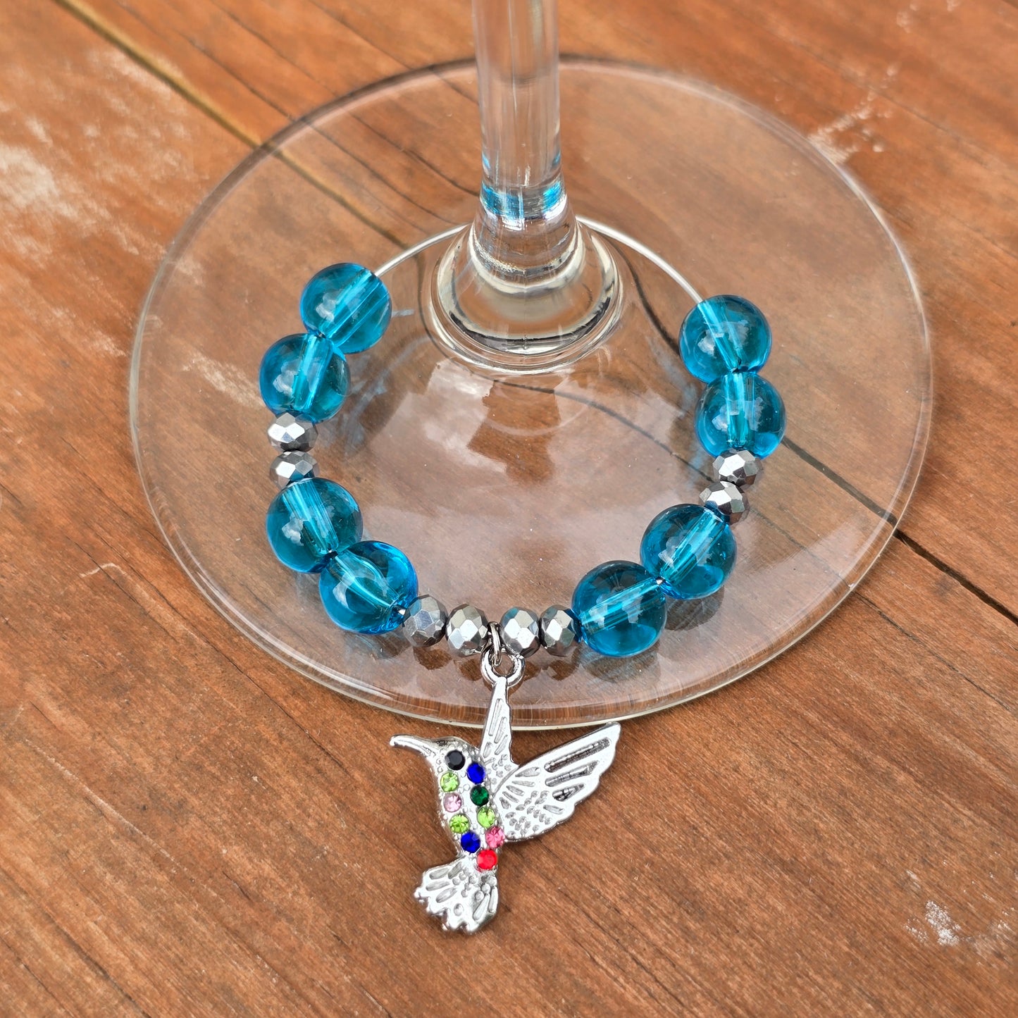 Hummingbird Wine Glass Charms - Pack of 4 drinks markers