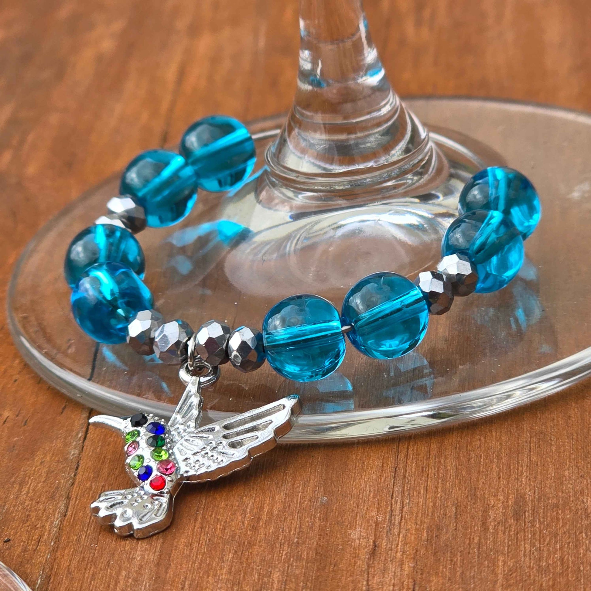 Hummingbird Wine Glass Charms - Pack of 4 drinks markers