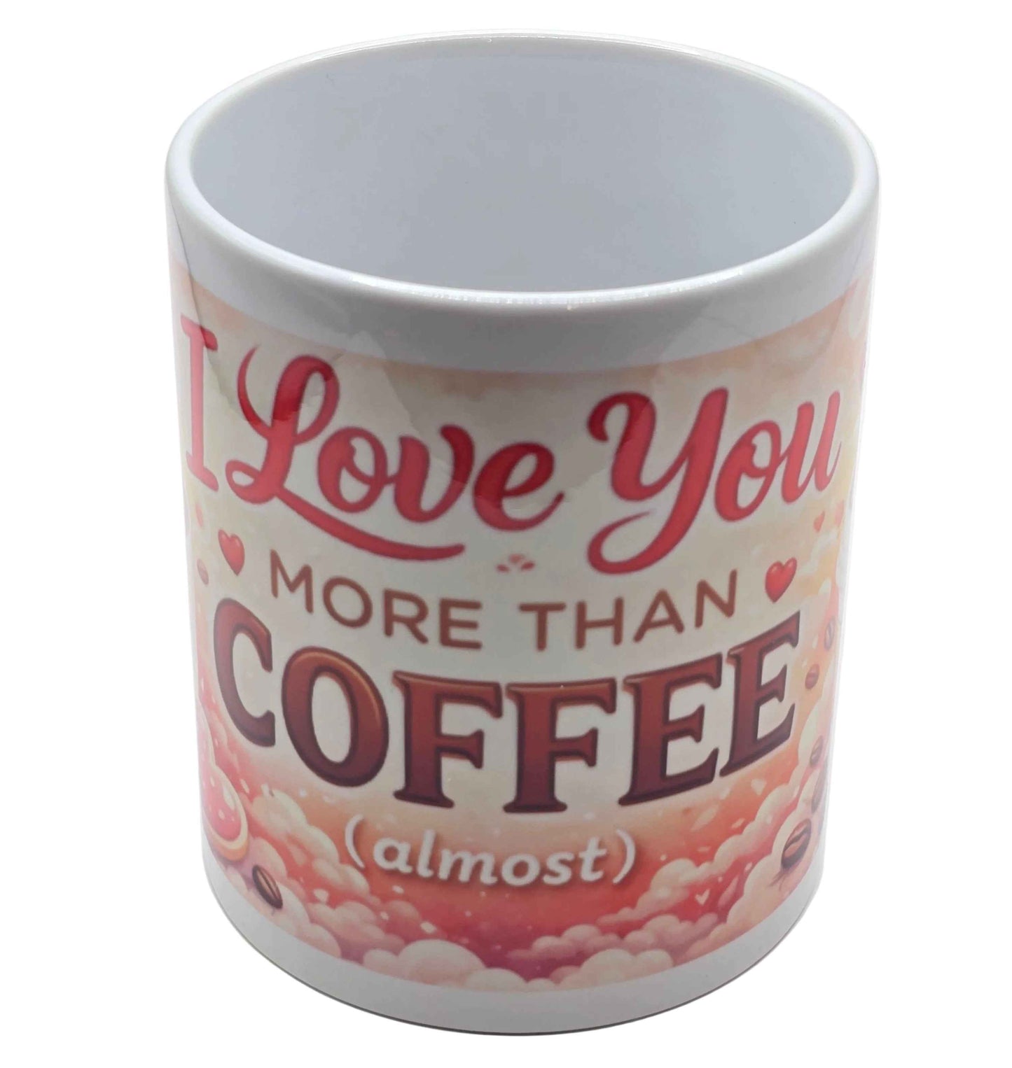 I Love You More Than Coffee (Almost!) Heart-Handle Mug