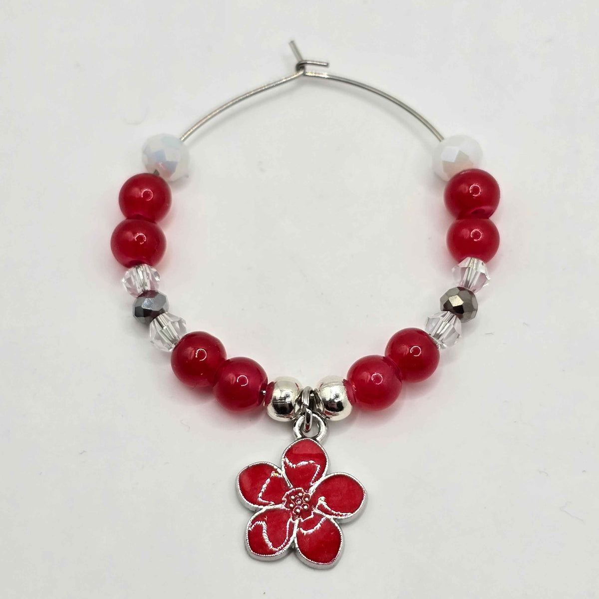 Sakura Cocktail Glass Charms - Floral Wine Glass Charms