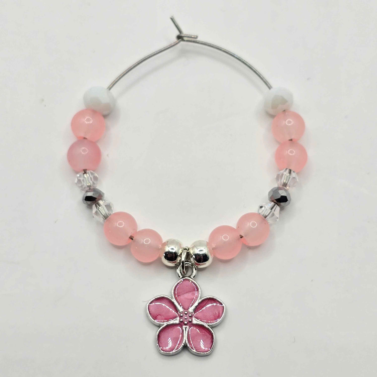 Sakura Cocktail Glass Charms - Floral Wine Glass Charms