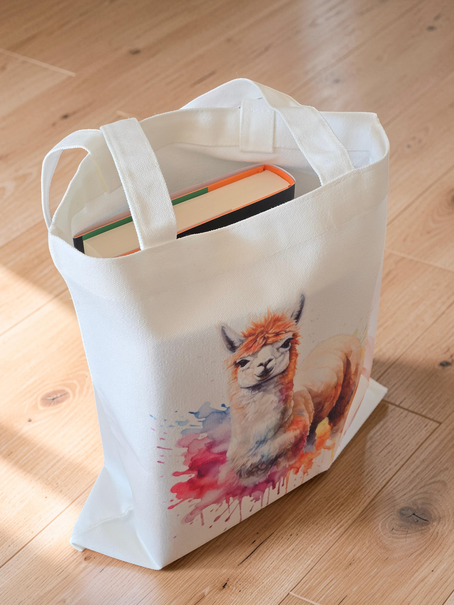 Colour Splash Alpaca Canvas Tote Bag