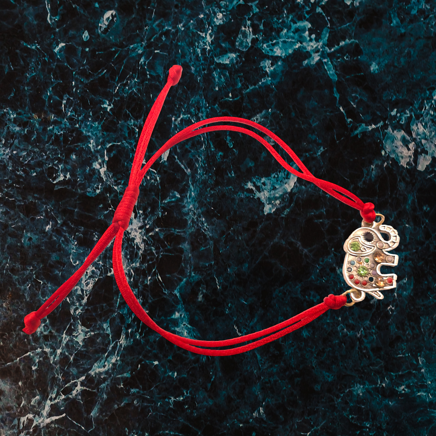 Slide Knot String Bracelet With Charm