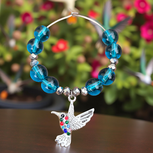 Hummingbird Wine Glass Charms - Pack of 4 drinks markers