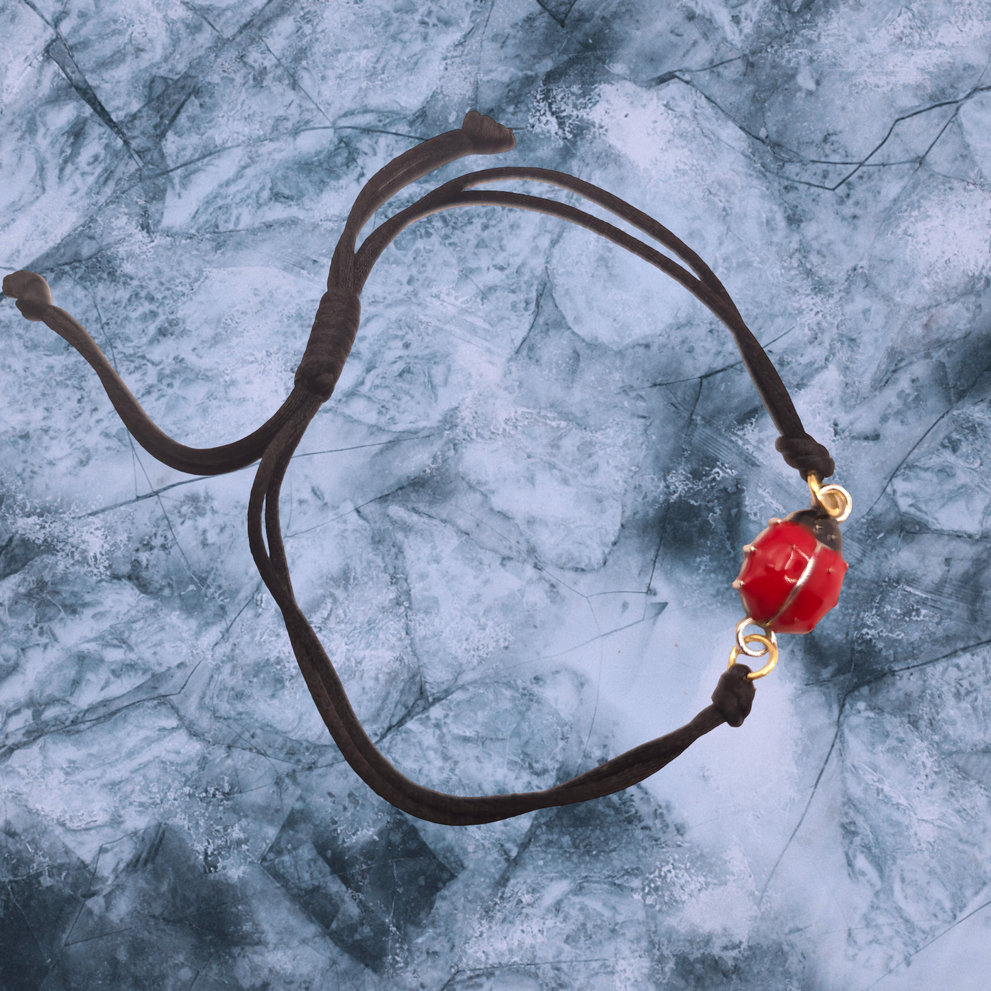 Slide Knot String Bracelet With Charm