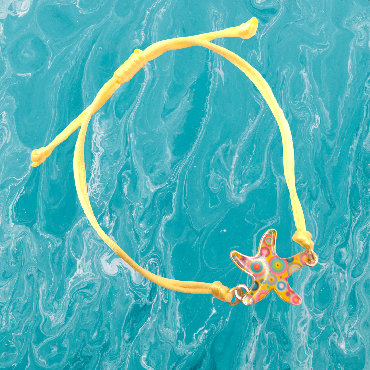 Slide Knot String Bracelet With Charm