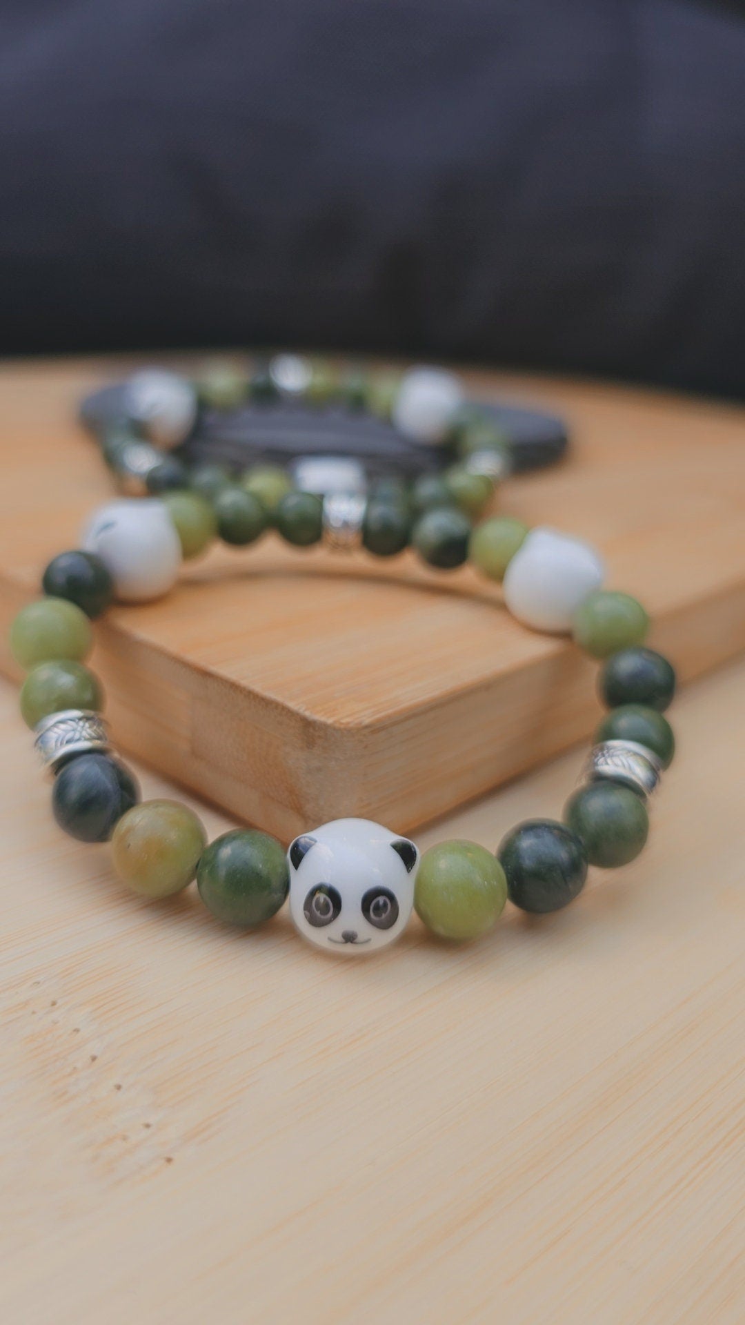 Panda Themed Bracelet - Kids/adults Elastic Stretch bracelet to fit most wrist sizes