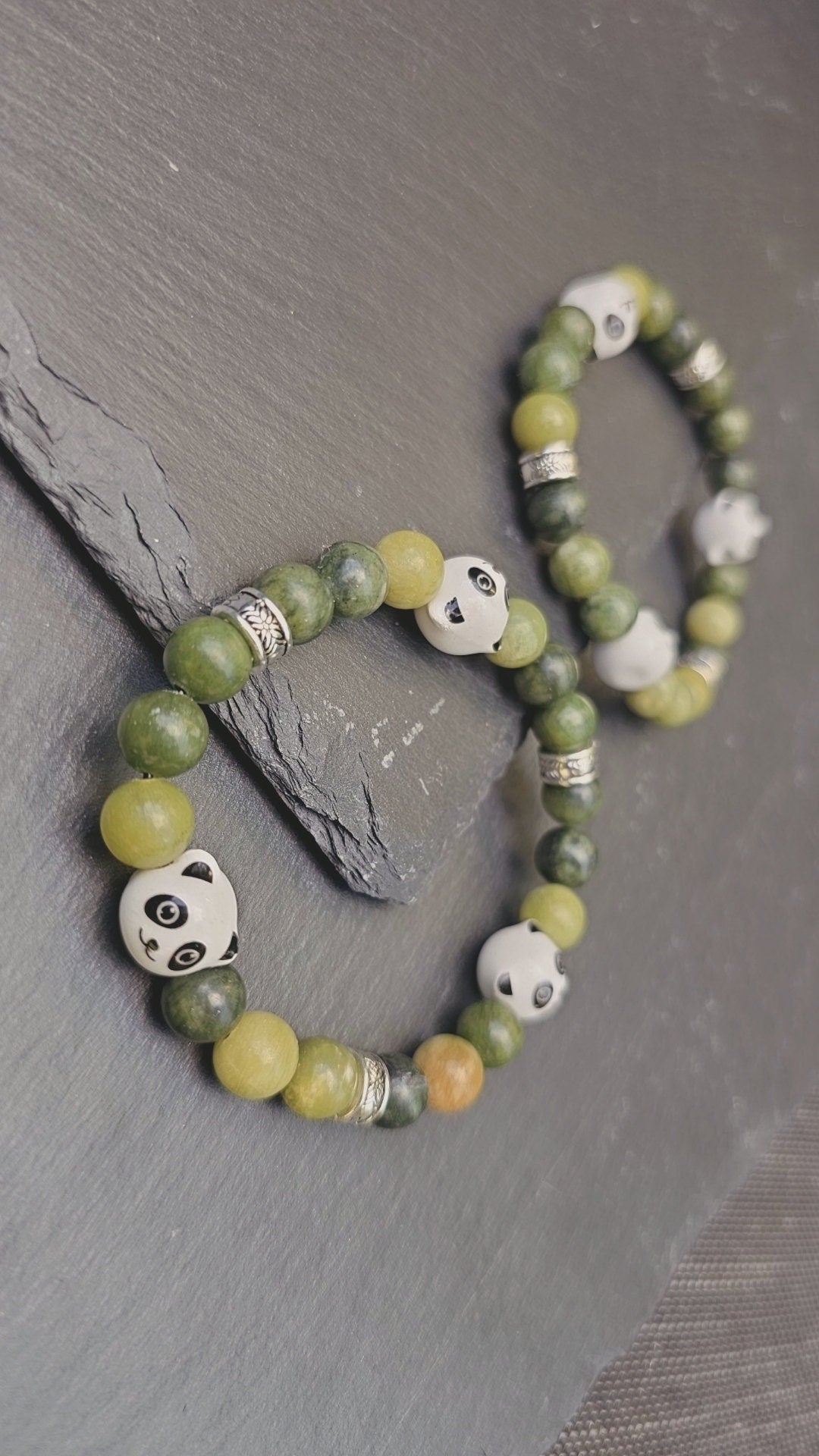 Panda Themed Bracelet - Kids/adults Elastic Stretch bracelet to fit most wrist sizes