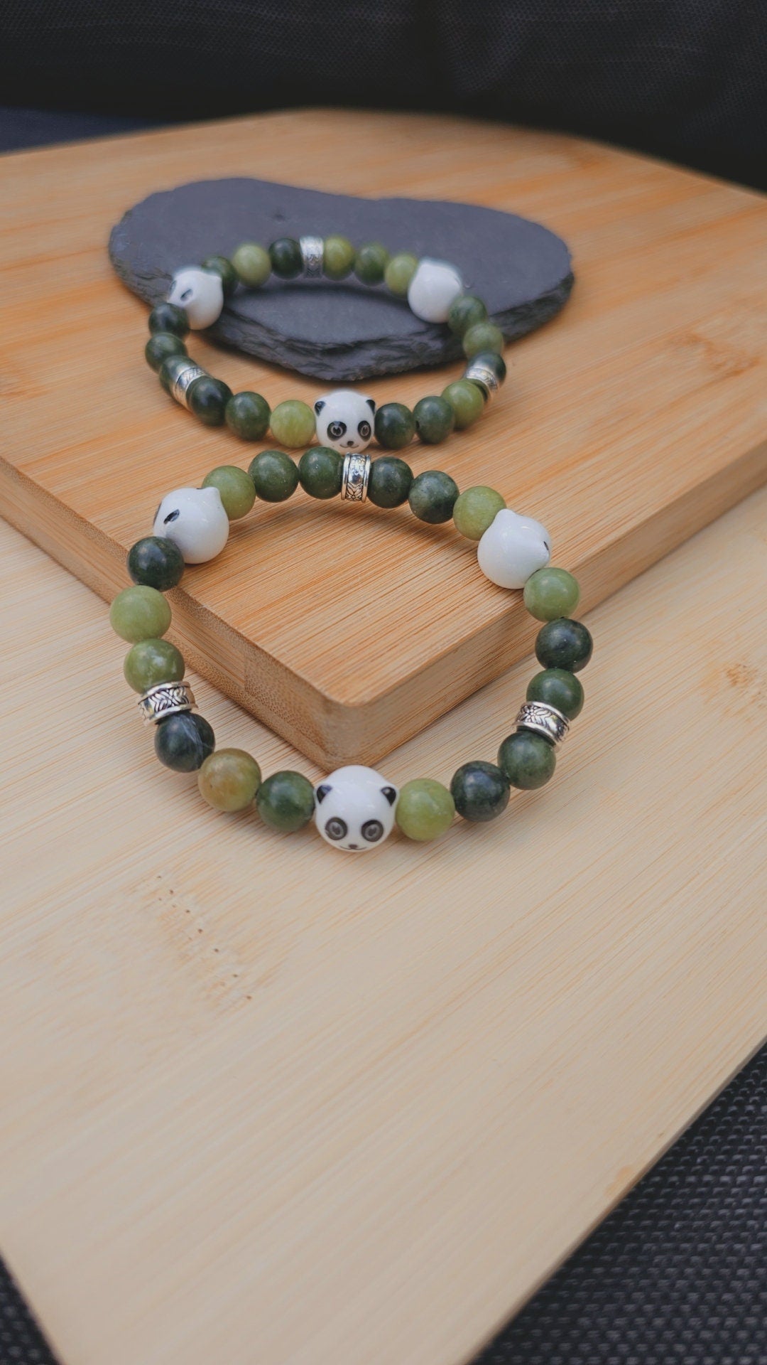 Panda Themed Bracelet - Kids/adults Elastic Stretch bracelet to fit most wrist sizes