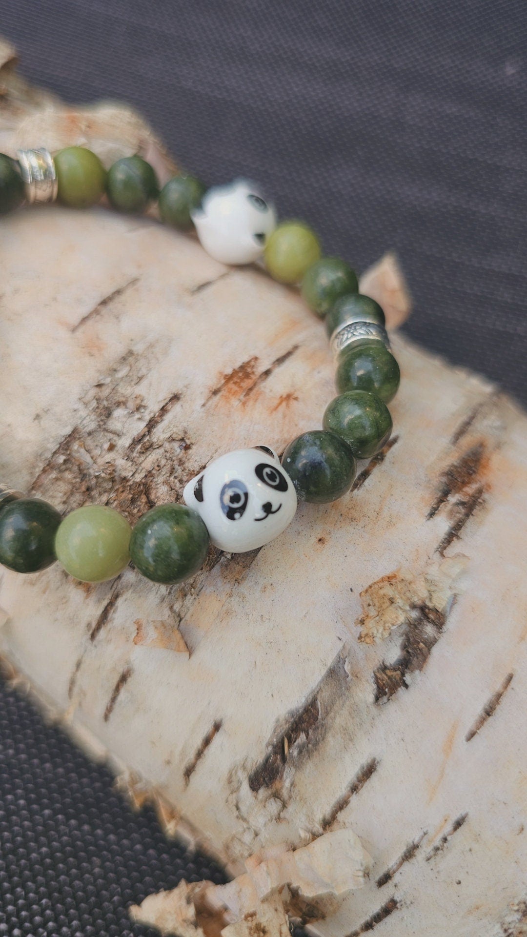 Panda Themed Bracelet - Kids/adults Elastic Stretch bracelet to fit most wrist sizes