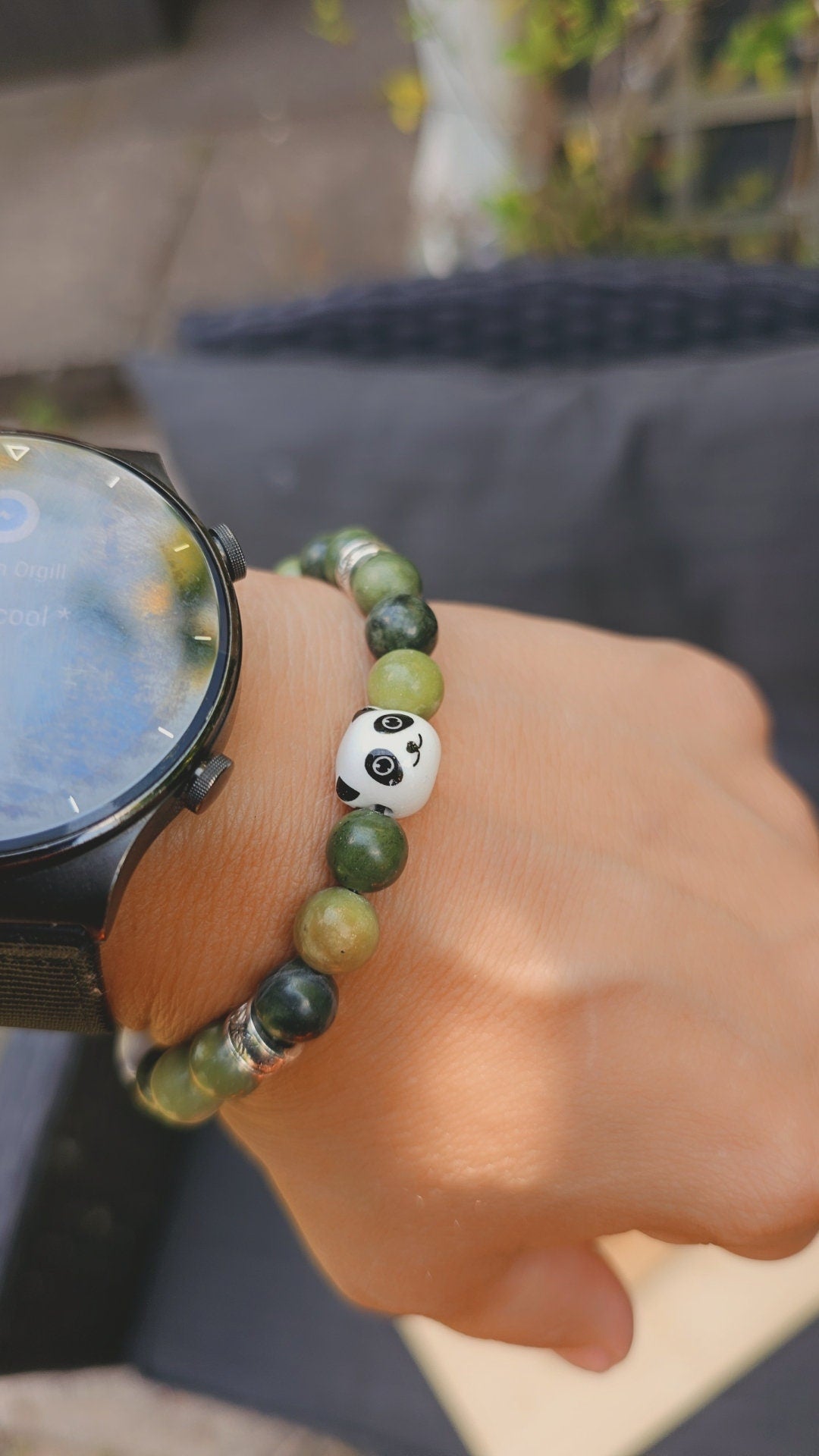 Panda Themed Bracelet - Kids/adults Elastic Stretch bracelet to fit most wrist sizes