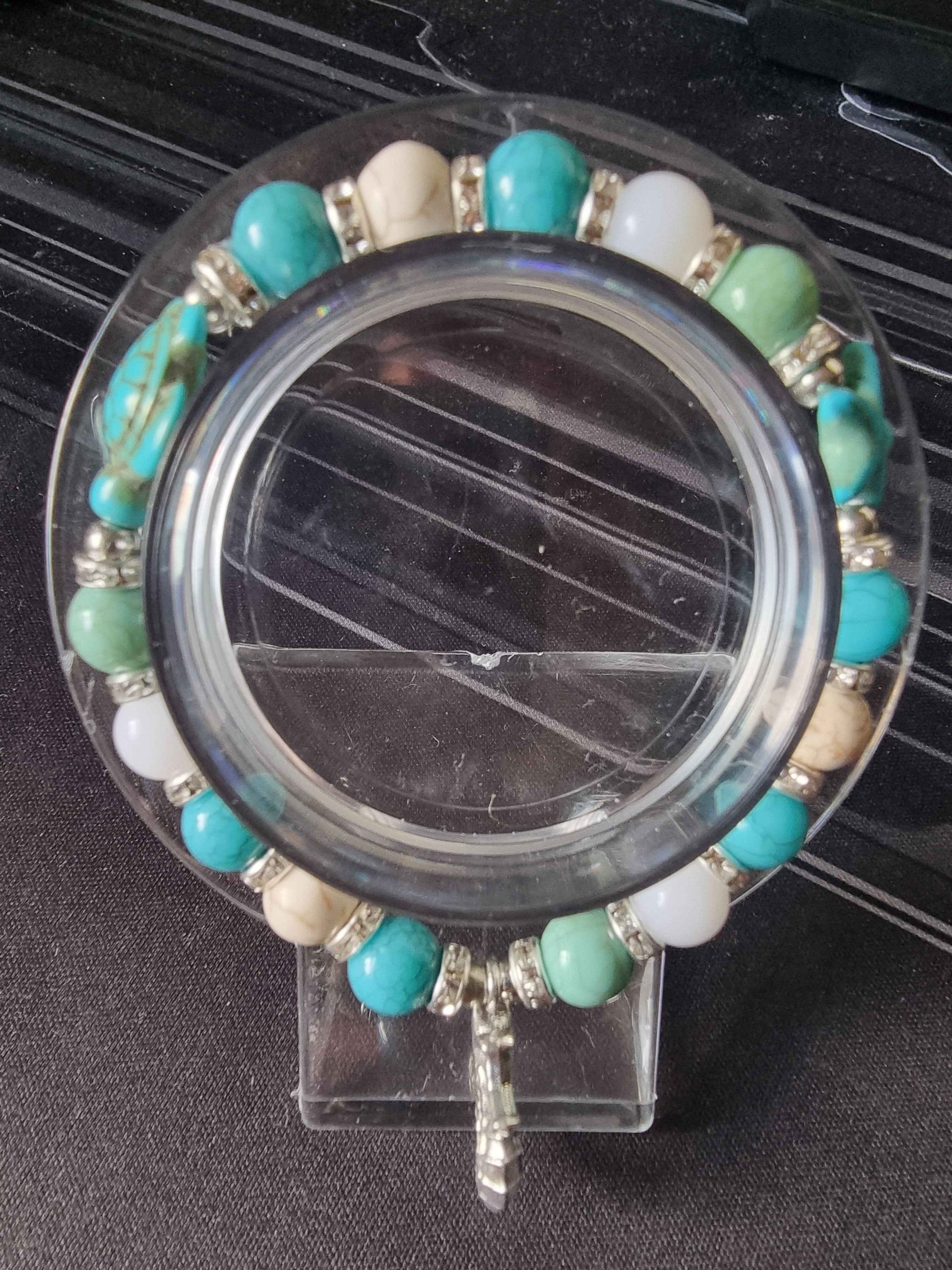 Ocean theme sea life bracelet, seahorse, starfish, sea turtle