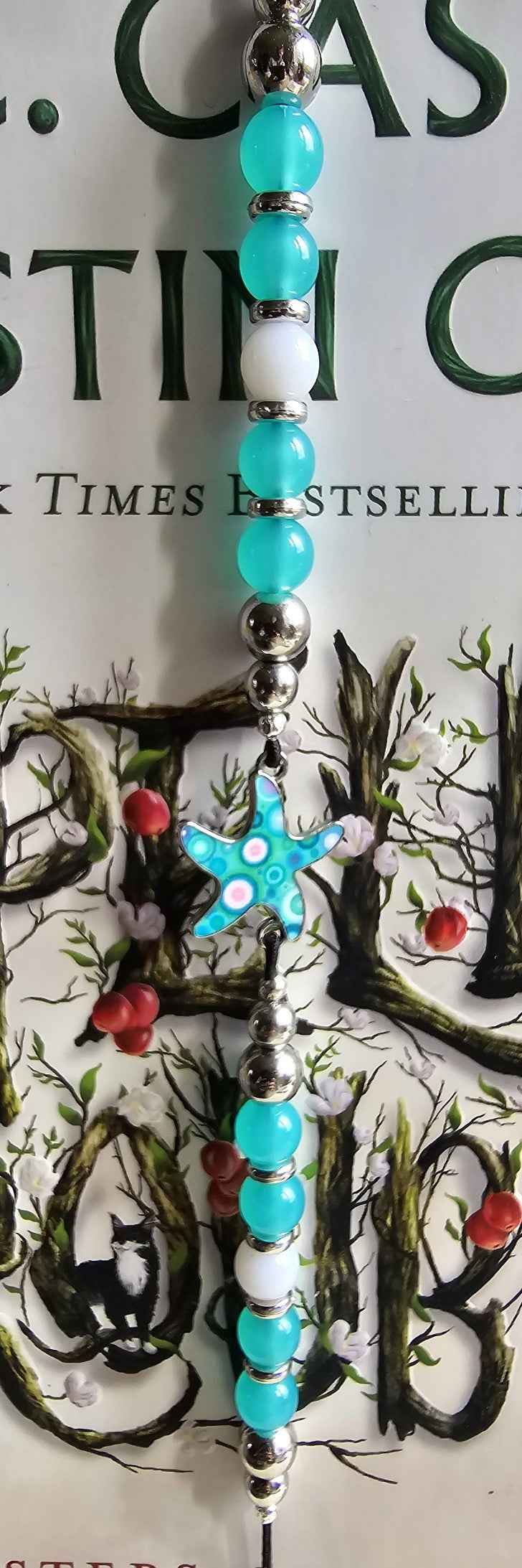 Starfish elastic wraparound Bookmark - Place holder for hardbacks, paperbacks, journals and diaries