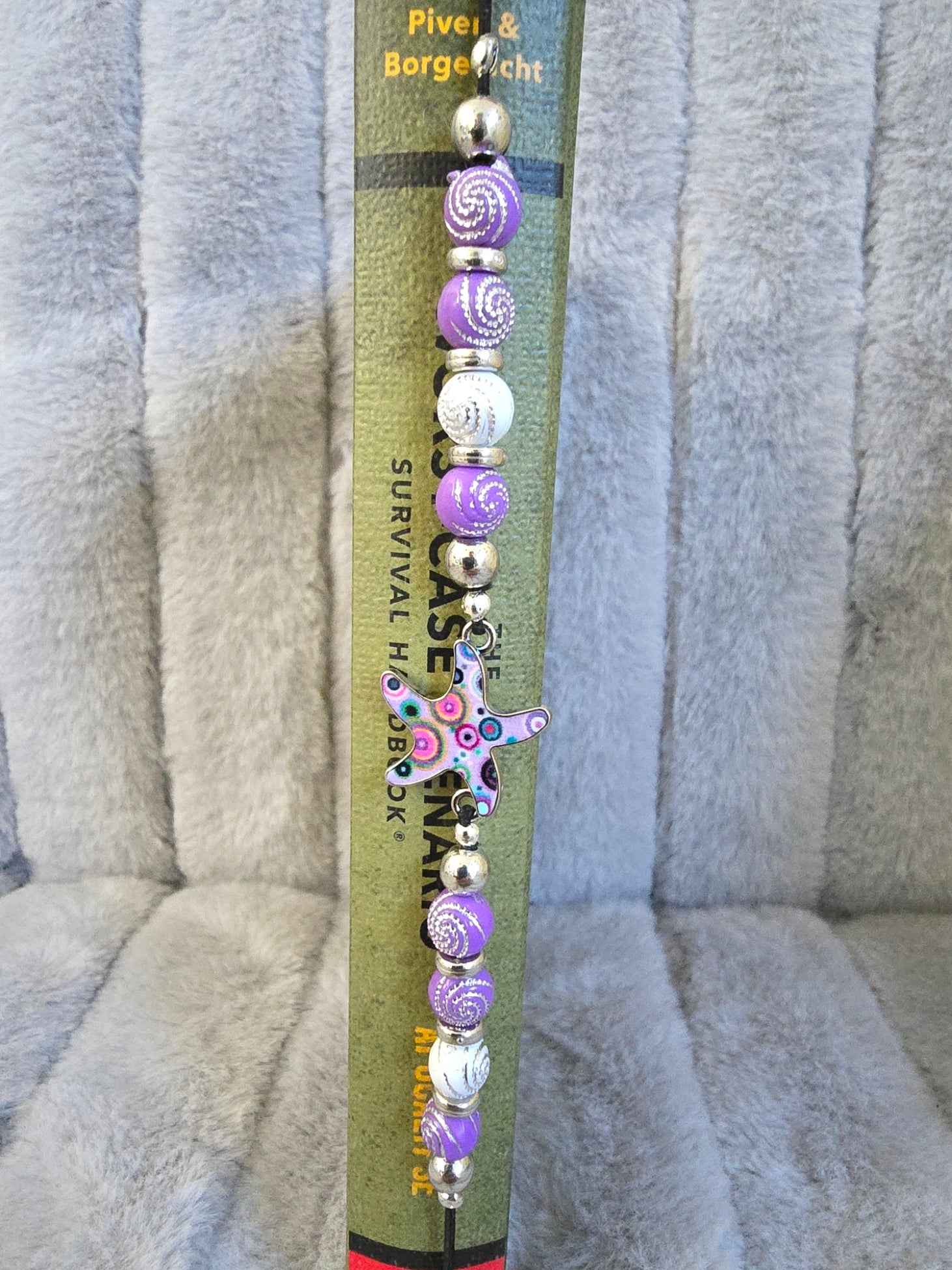 Starfish elastic wraparound Bookmark - Place holder for hardbacks, paperbacks, journals and diaries