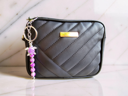 Sea Turtle Bag Charm: Colourful Beaded Keychain, Zipper Pull