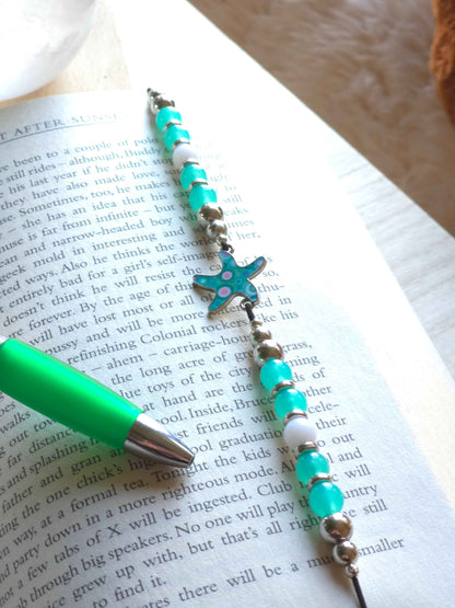 Starfish elastic wraparound Bookmark - Place holder for hardbacks, paperbacks, journals and diaries