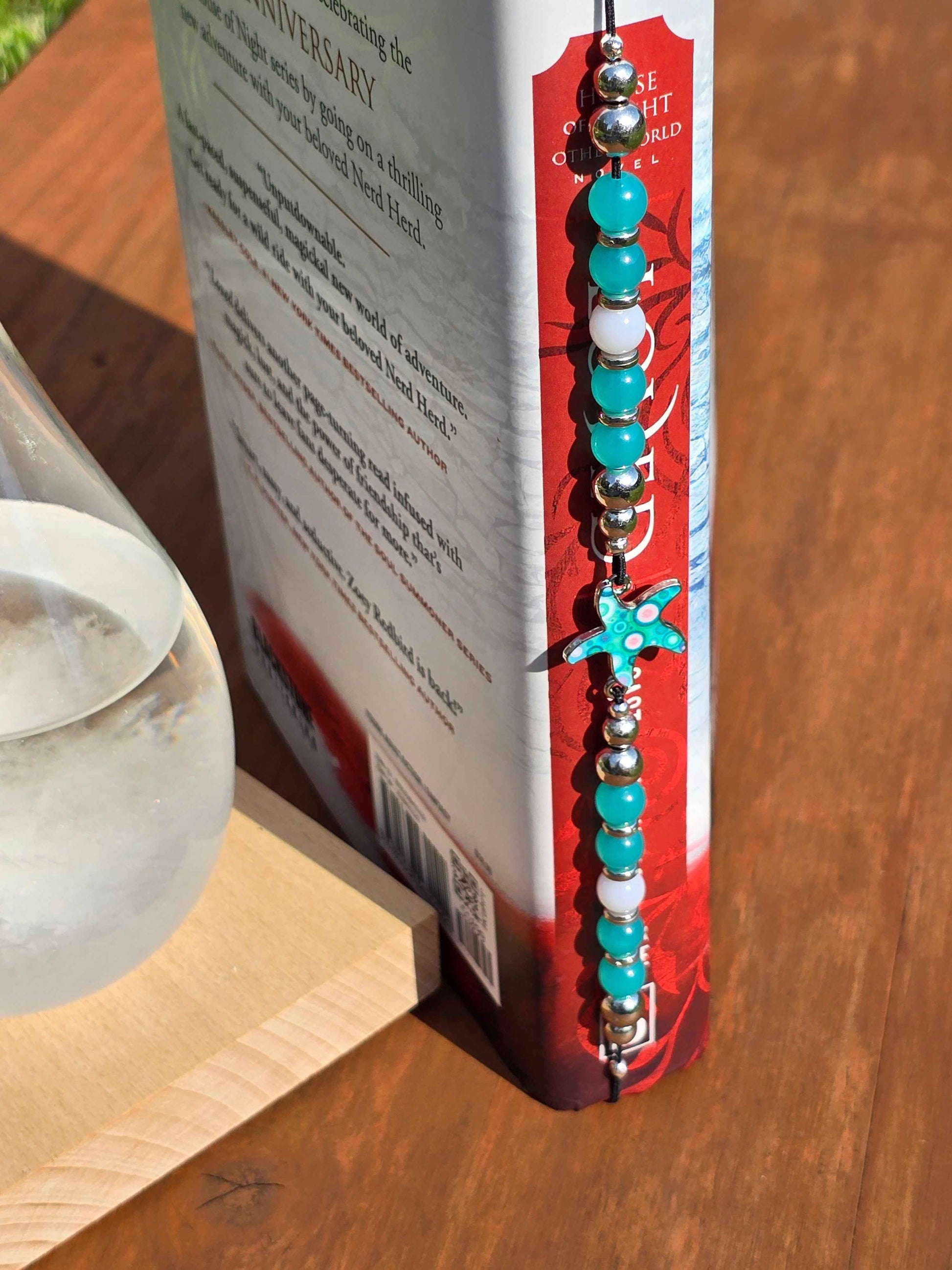 Starfish elastic wraparound Bookmark - Place holder for hardbacks, paperbacks, journals and diaries